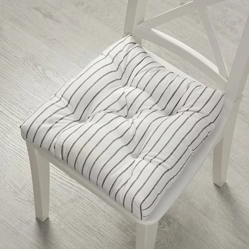 IKEA MALINDA Chair Pad, Stripe Gray, 16¼